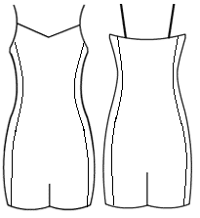 V binded camisole with side panels